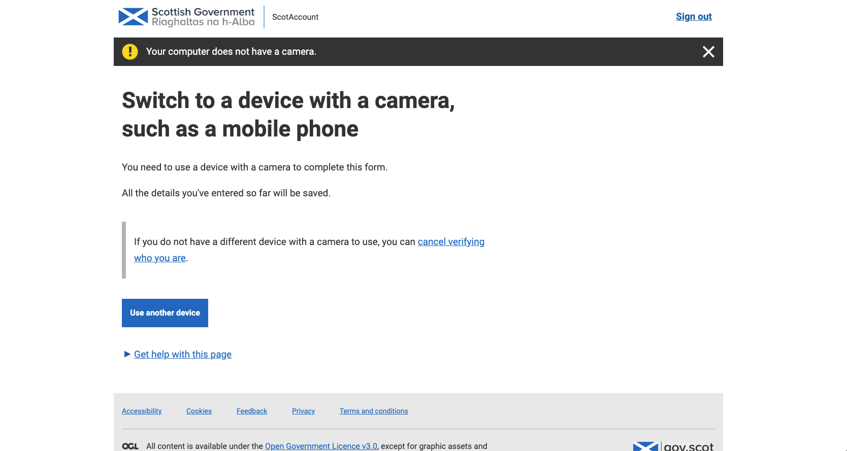 ScotAccount screenshot